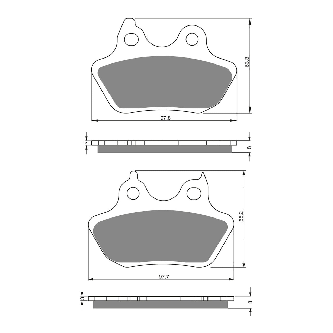 GOLDfren Brake Pads Sintered Sports GF244 - S3 ( PH379 )