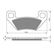 GOLDfren Brake Pads Off-Road Racing GF254 - K5 ( PR344 )