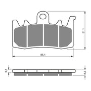 GOLDfren Brake Pads Sintered Sports GF328 - S3 ( PH461 )