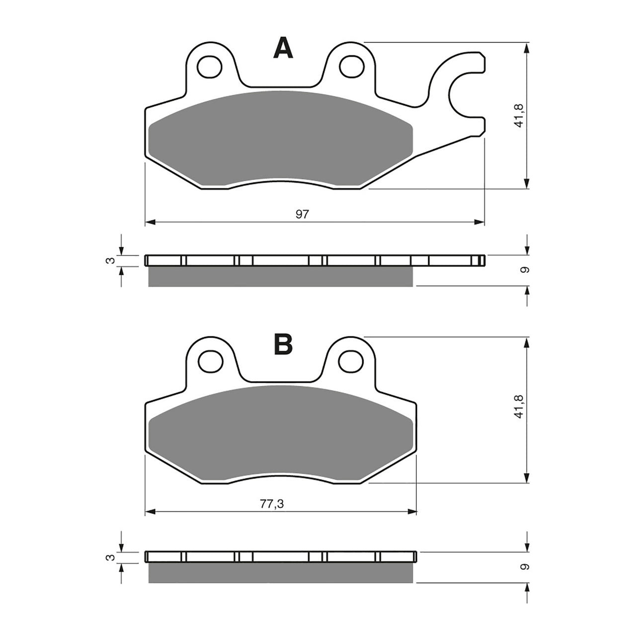 GOLDfren Brake Pads Sintered Sports GF332 - S3 ( PH207 )
