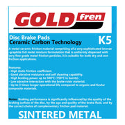 GOLDfren Brake Pads GF342 - K5
