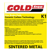 GOLDfren Brake Pads GF375 - K1