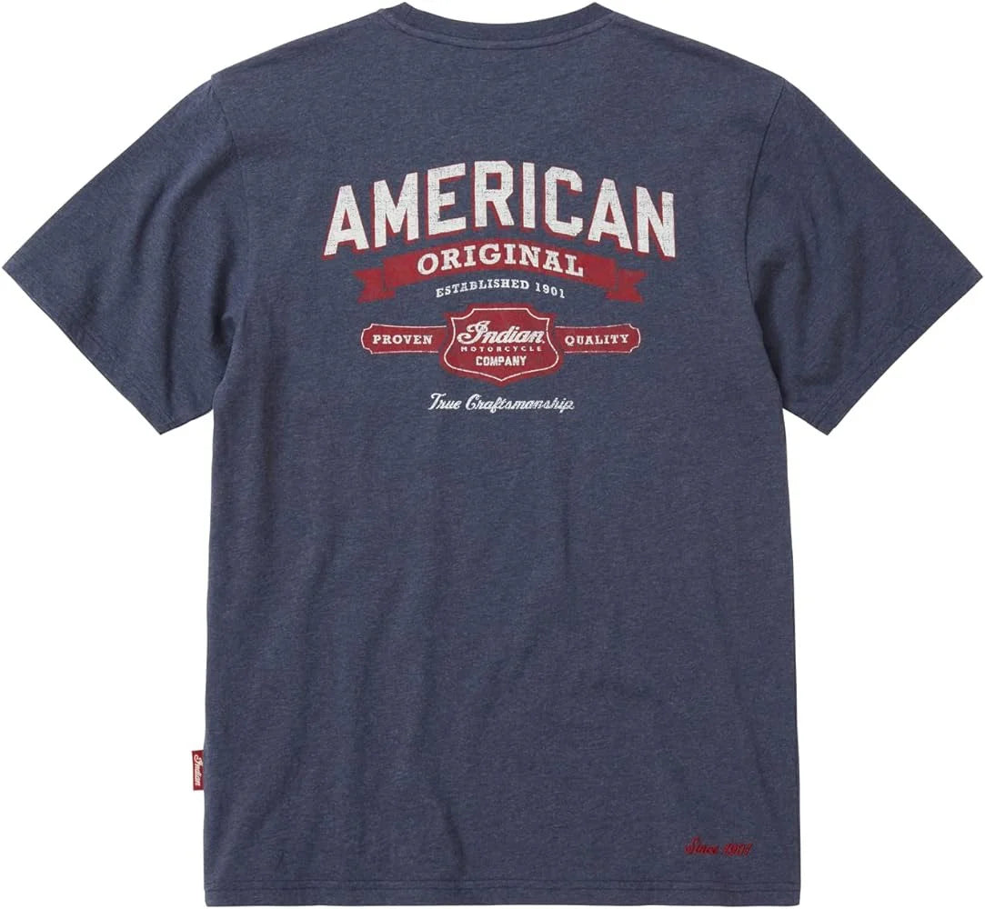 Indian Motorcycle Men's Vintage Graphic Tee - Blue