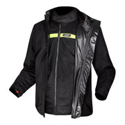 LS2 Riva Men's Jacket - Light Grey / Hi-Vis Orange