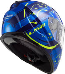 LS2 FF320 - Stream Evo Tacho Helmet - Blue / Hi-Vis Yellow (Small)