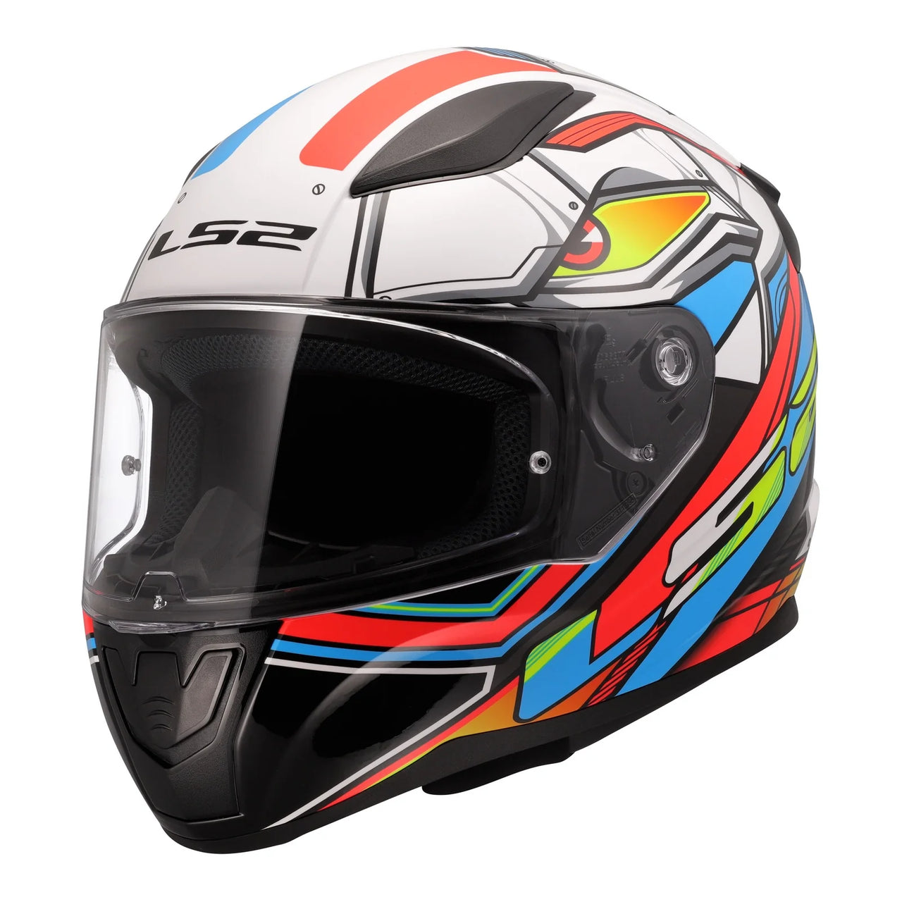 LS2 FF353 Rapid II Helmet - Xdron White/Hi Vis Orange/Blue