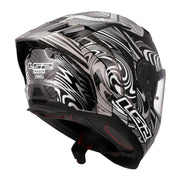 LS2 FF807 Dragon Carbon Enthum Helmet - Black / Silver 06