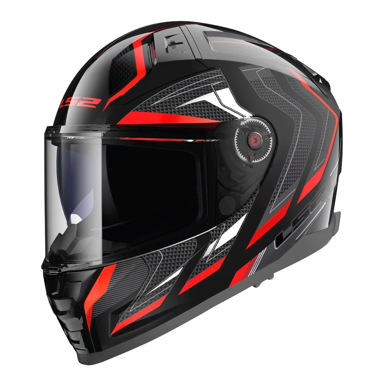 LS2 FF811 Vector II Alizer - Black/ Metal Red