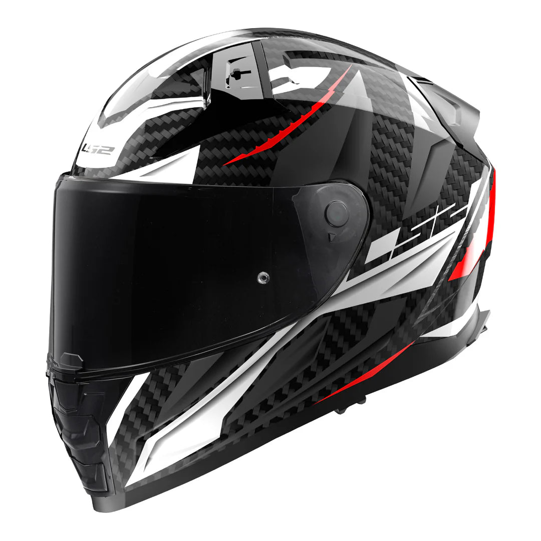 LS2 FF811 Vector II Carbon Savage - White/Red/Grey