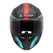 LS2 FF811 Vector II Carbon Grid Helmet - Cyan