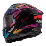 LS2 FF818 Storm III Kaos Helmet - Black / Purple / Blue