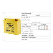 Motobatt Battery Quadflex AGM - MB7BB