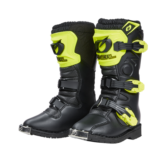 O'Neal Rider Pro Boots Youth - Black/Neon Yellow
