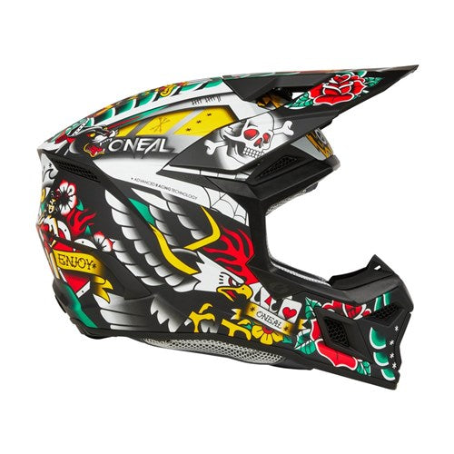 O'Neal 26 3SRS Youth Helmet 'INKED' - Matte Multi Coloured