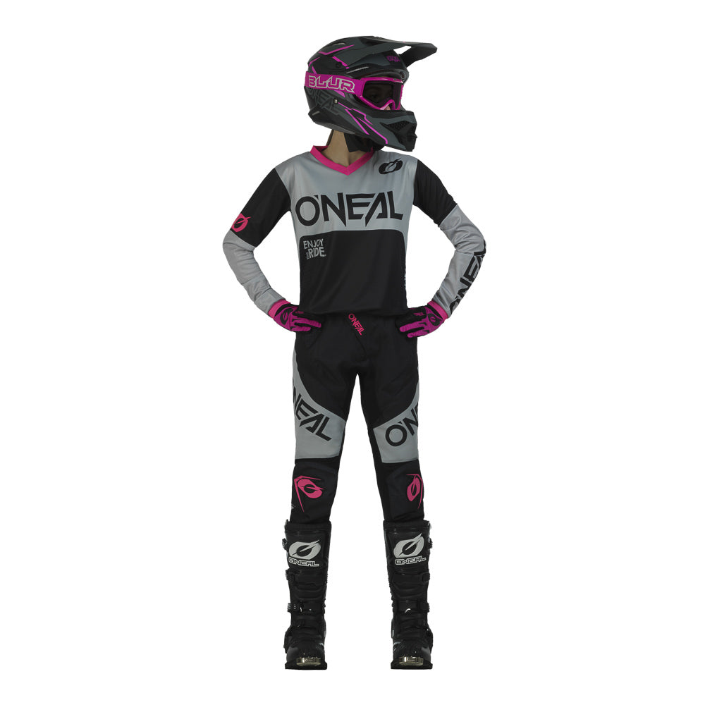 O'Neal Element Racewear Women's MX Jersey - Black/Pink
