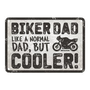 Oxford Garage Metal Sign: Biker Dad, Like a Normal Dad, But Cooler