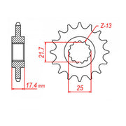 MTX 1299 Steel Front Sprocket #520 (10-KVO)