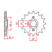 MTX 1336 Steel Front Sprocket #520 (10-KN5)