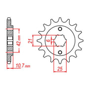 MTX 338 Steel Front Sprocket #530 (10-MA7)