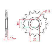 MTX 427 Hornet Lightweight Steel Front Sprocket #520 (10B-141)