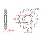 MTX 579 Steel Front Sprocket #530 (10-36Y)