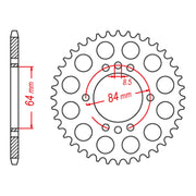 MTX 809/2 Steel Rear Sprocket #428 (11-053)