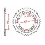 MTX 1314 (2) Steel Rear Sprocket #525 (11-MV4)