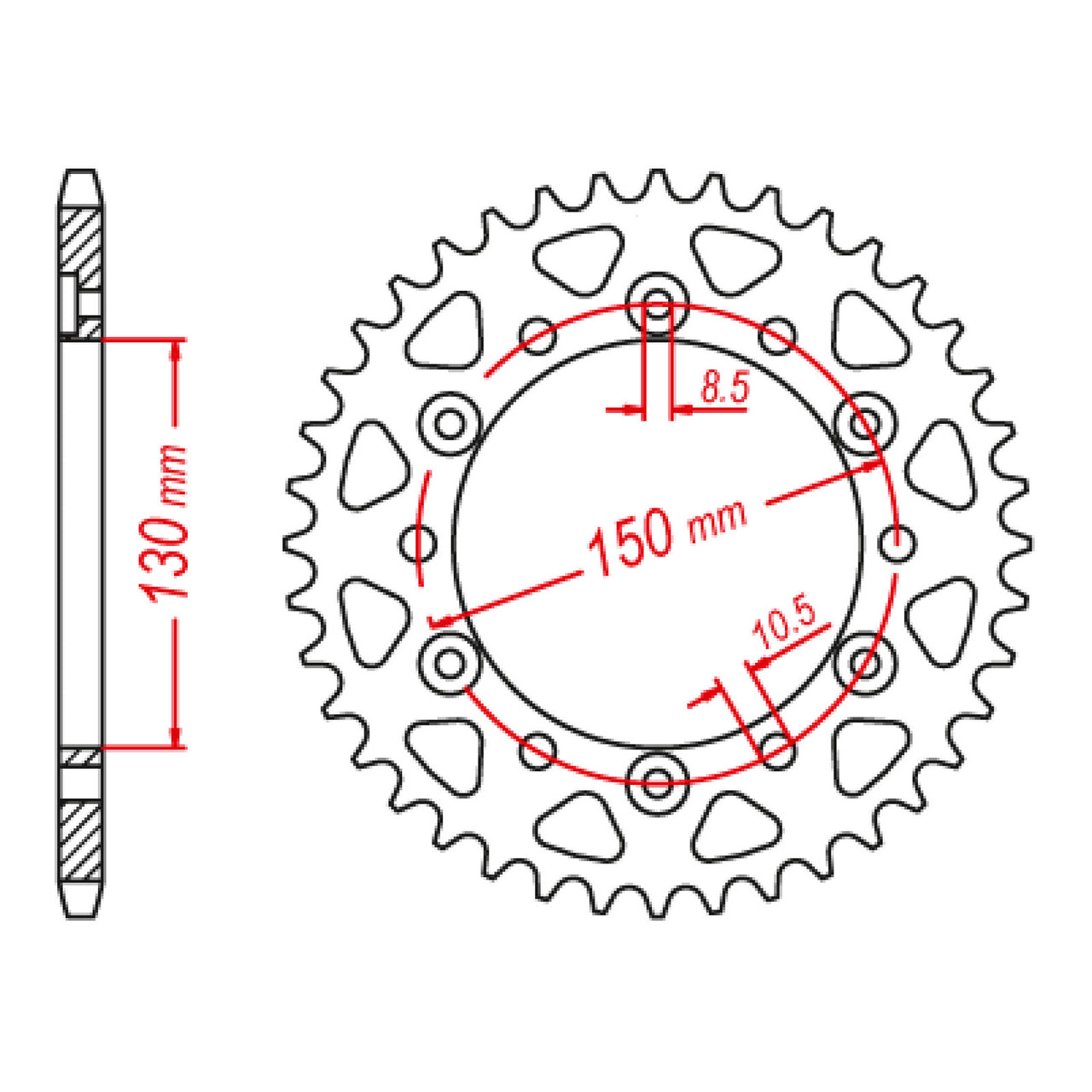 MTX 245/3 Steel Rear Sprocket #520 (11-MG3)