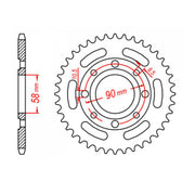 MTX 279 (3) Steel Rear Sprocket #520 (11-KB4)