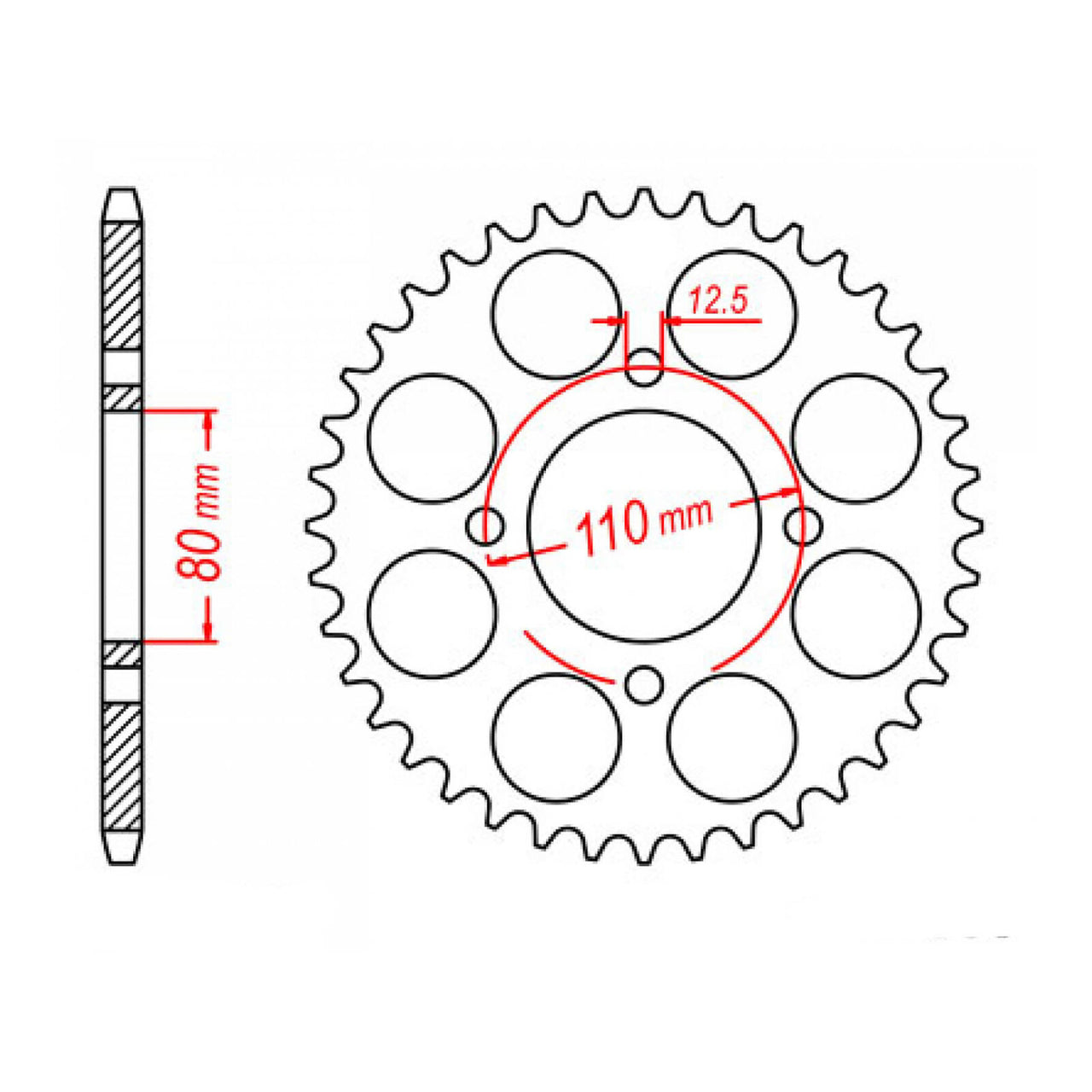 MTX 333 Steel Rear Sprocket #630 (11-405)
