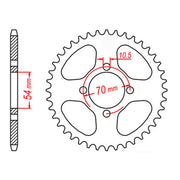 MTX 1206 Steel Rear Sprocket #428 (11-206)