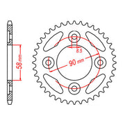 MTX 212 Steel Rear Sprocket #420 (11-KWW)