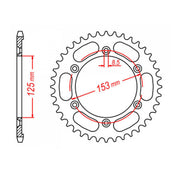 MTX 1258 Steel Rear Sprocket #428 (11-KRH)