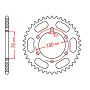 MTX 1844 Steel Rear Sprocket #428 (11-844)