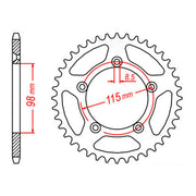 MTX 894 Steel Rear Sprocket #420 (11-KMX)