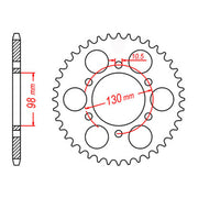 MTX 483 Steel Rear Sprocket #630 (11-118)