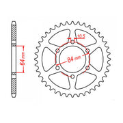 MTX 814 Steel Rear Sprocket #530 (11-440)