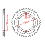 MTX 822 Steel Rear Sprocket #520 (11-415)