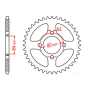 MTX 834 Steel Rear Sprocket #420 (11-2U2)