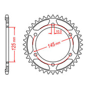MTX 867 Steel Rear Sprocket #525 (11-3VD)