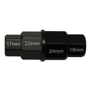 WHITES 4 IN 1 HEX AXLE TOOL ALU BLACK -17/19/22/24mm