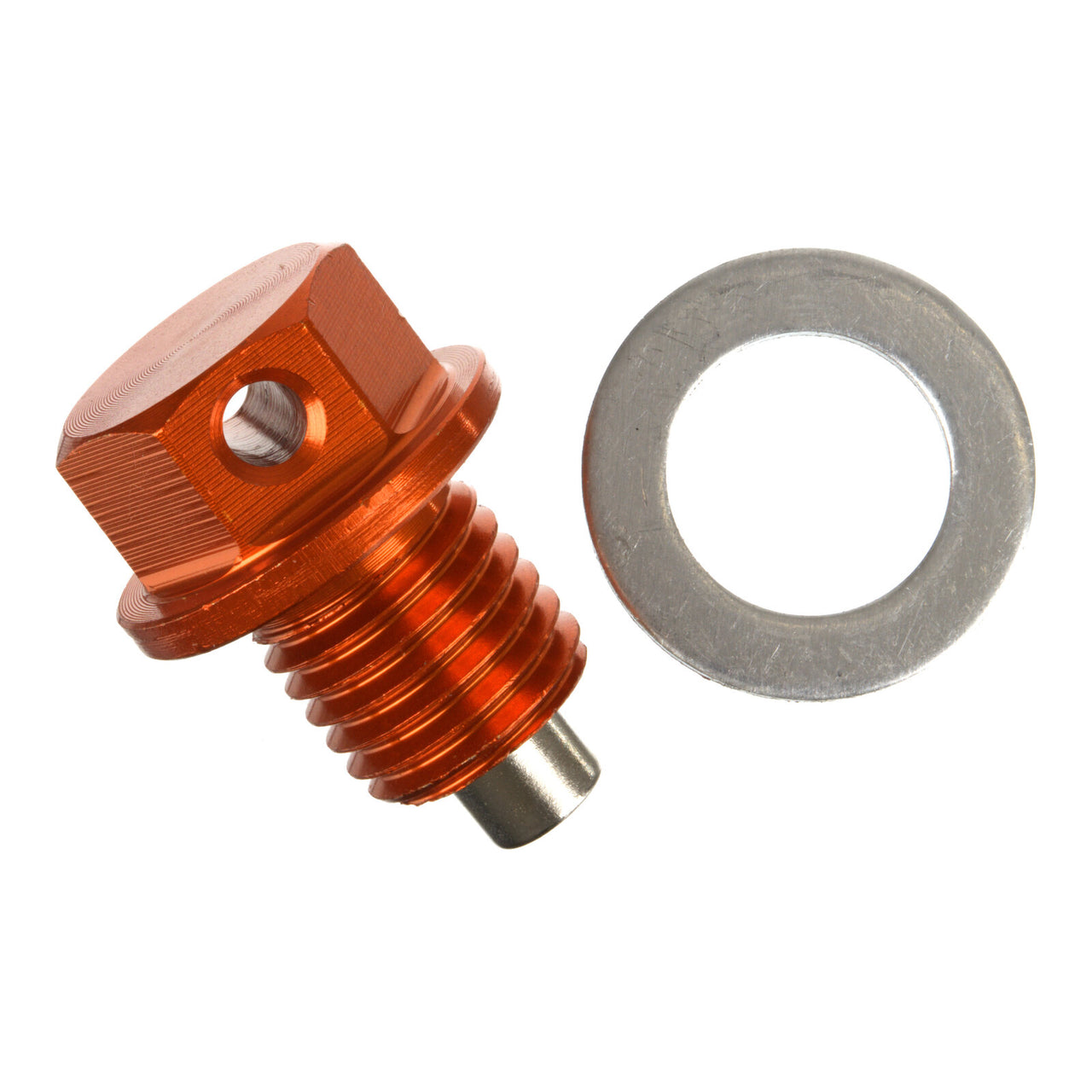 Whites Magnetic Sump Plug M12 x 12 x 1.5 - Orange
