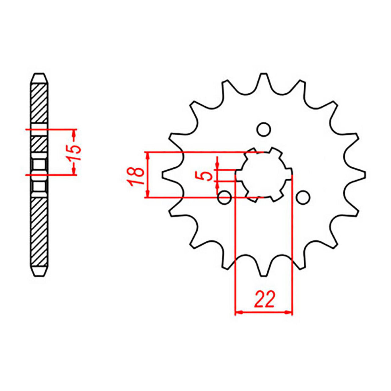 XAM Sprocket Kit Kawasaki KX125 '98 12/48