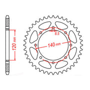 XAM Sprocket Kit Kawasaki KLR650 '22-'24 X-Ring - Gold 15/43