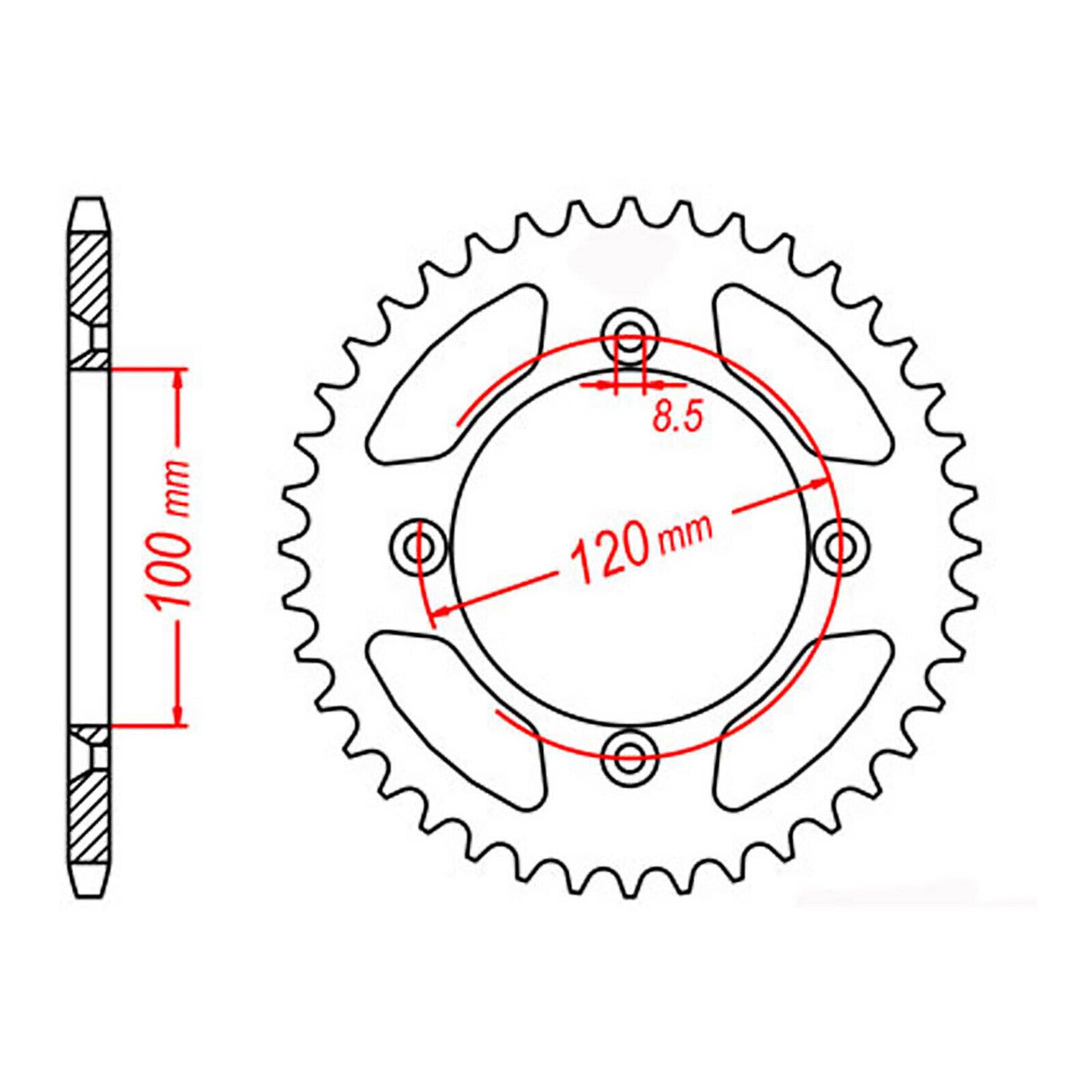 XAM SPKT KIT YAM YZ85 SW 02-18, YZ65 (428 conv)  14/47