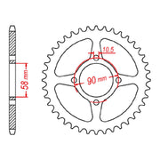 XAM Sprocket Kit Honda CB125E '12-'15 O-Ring 15/45