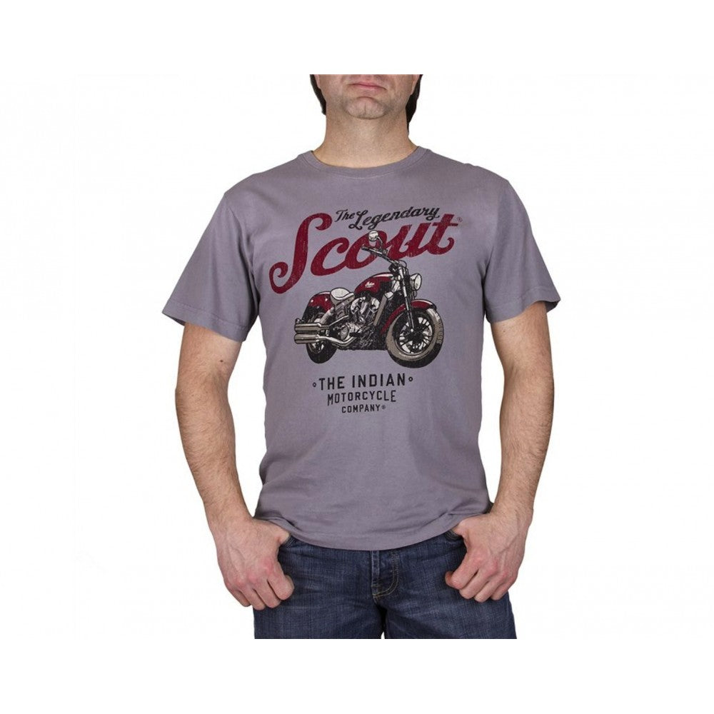 Indian Motorcycle Men's Scout Script Tee, Gray
